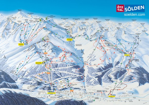 Sölden mapa areálu
